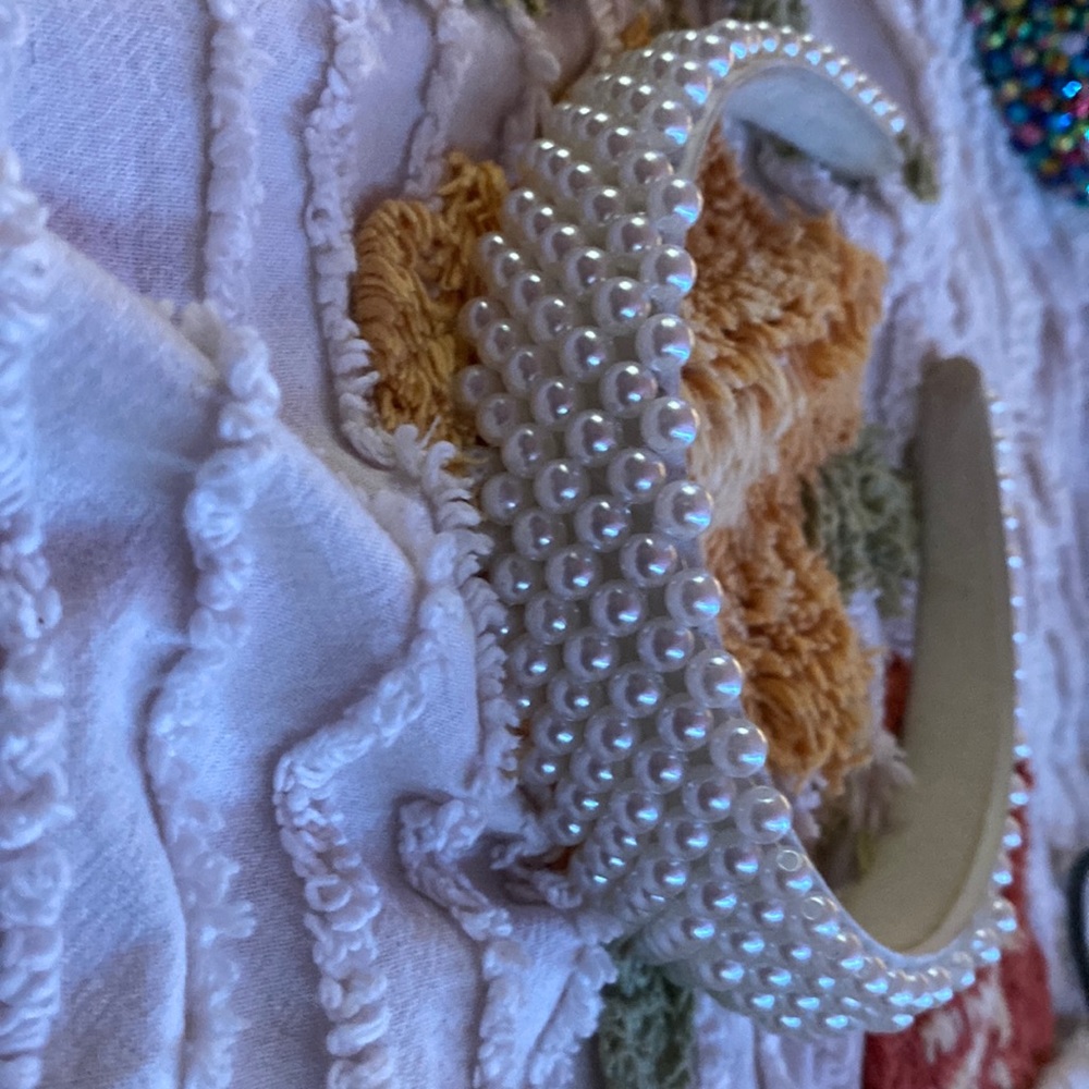 White pearl headband